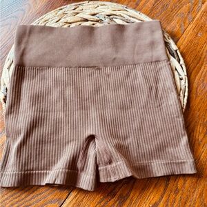 OQQ biker shorts brand new without tags cocoa color
